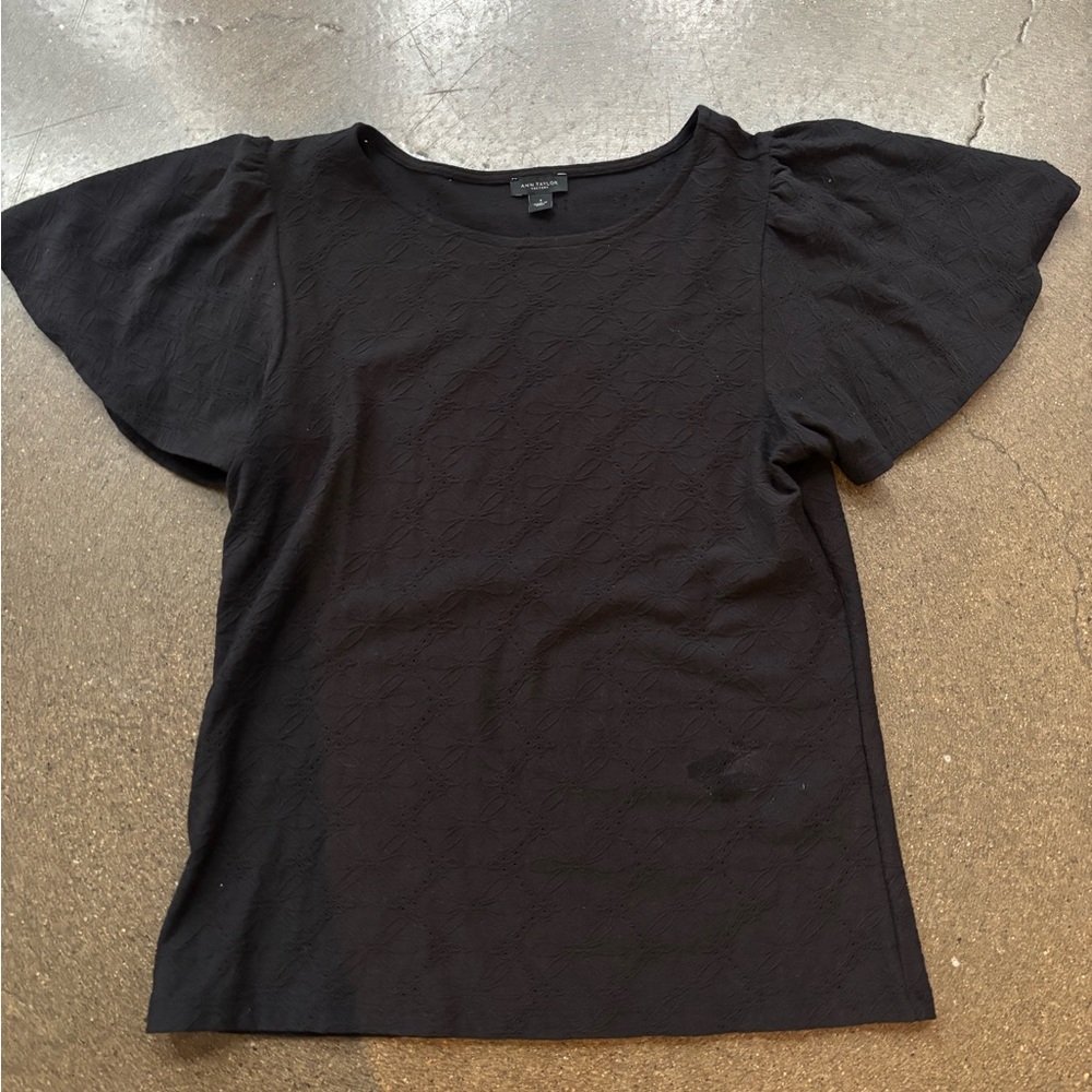 Women's Black Textured Top